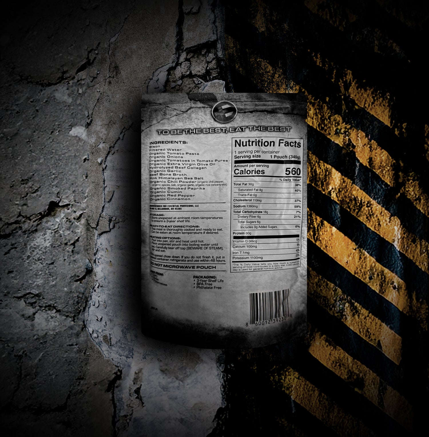 Magnified area of 'Meal (Ready-to-Eat) - BISON CHILI' image'