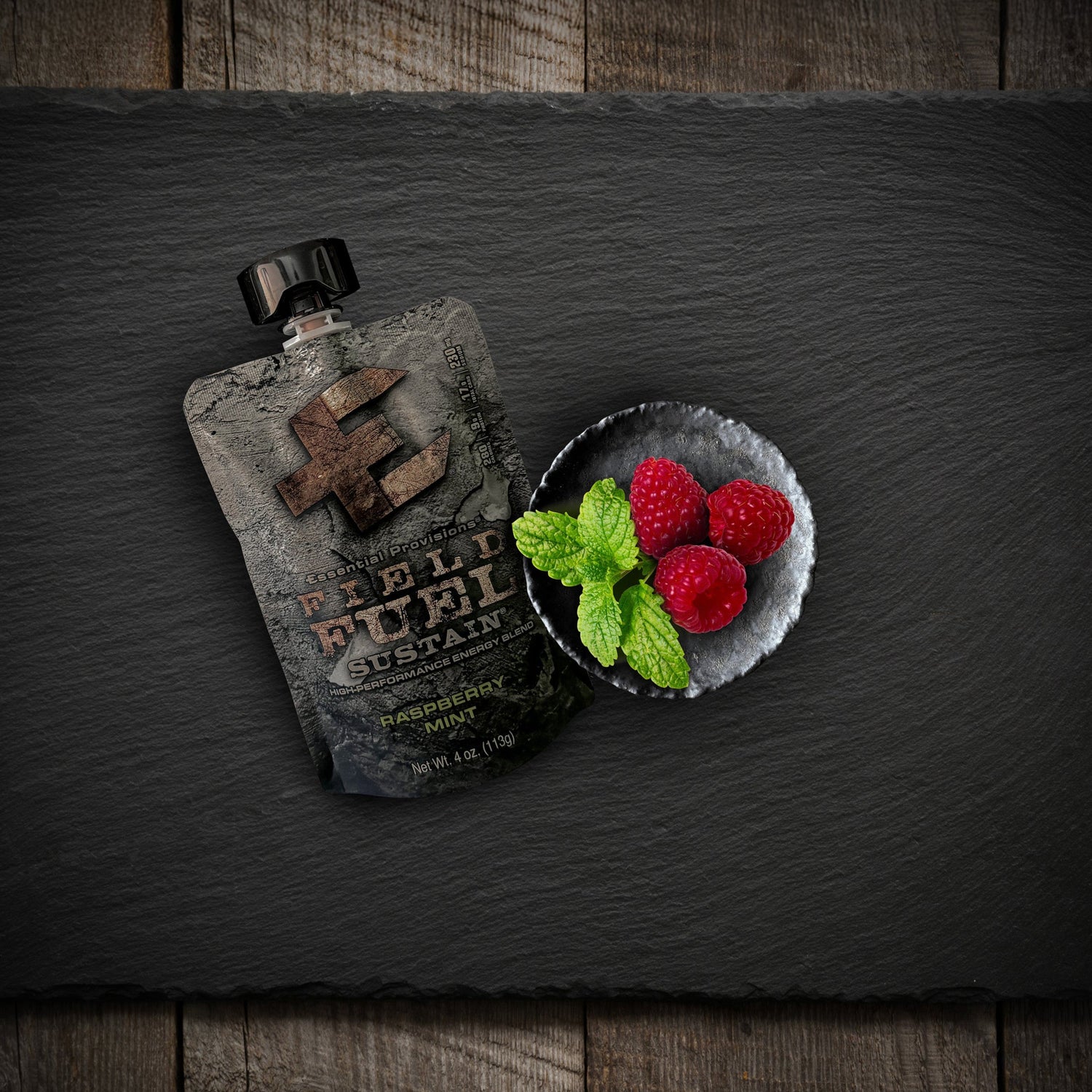 Magnified area of 'Sustain (Energy Blend) - RASPBERRY MINT' image'