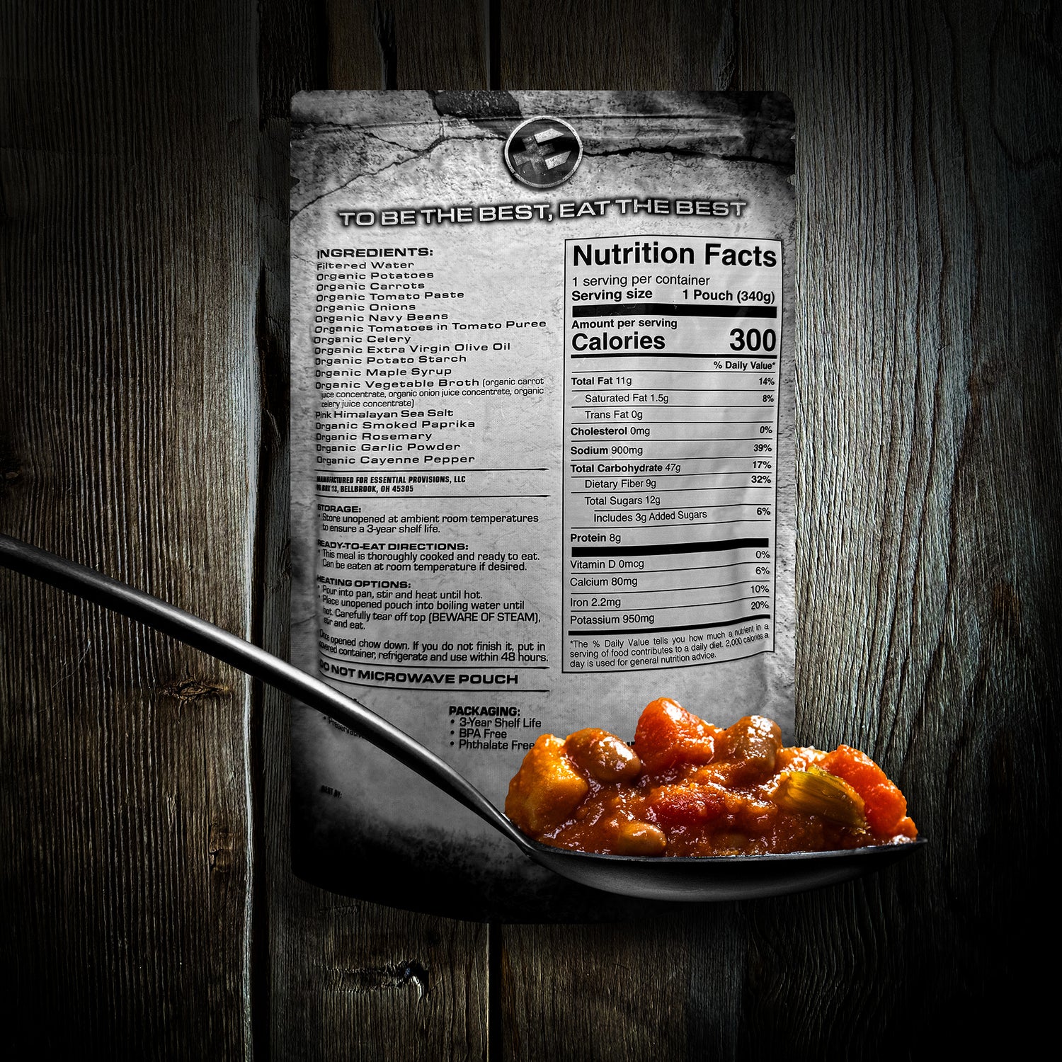 Magnified area of 'Meal Ready-to-Eat - Vegetable Stew' image'