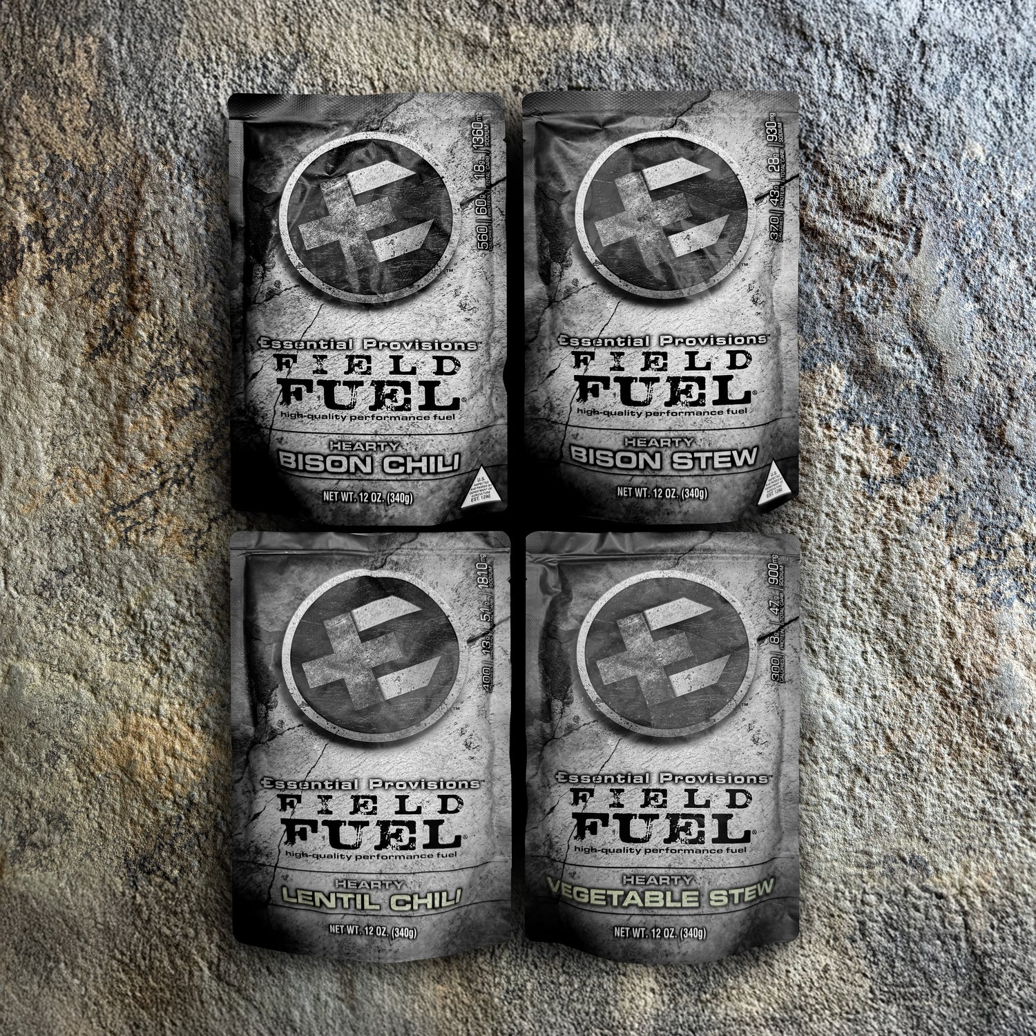 Magnified area of 'Variety of MRE field fuel packed' image'